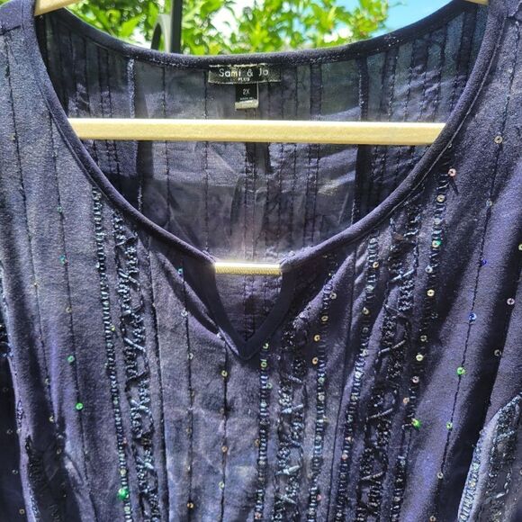 Blue Short Sleeve Tunic - Picture 4 of 9